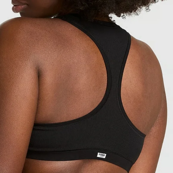 PINK Victoria's Secret Black Bralette NWOT - Picture 3 of 4